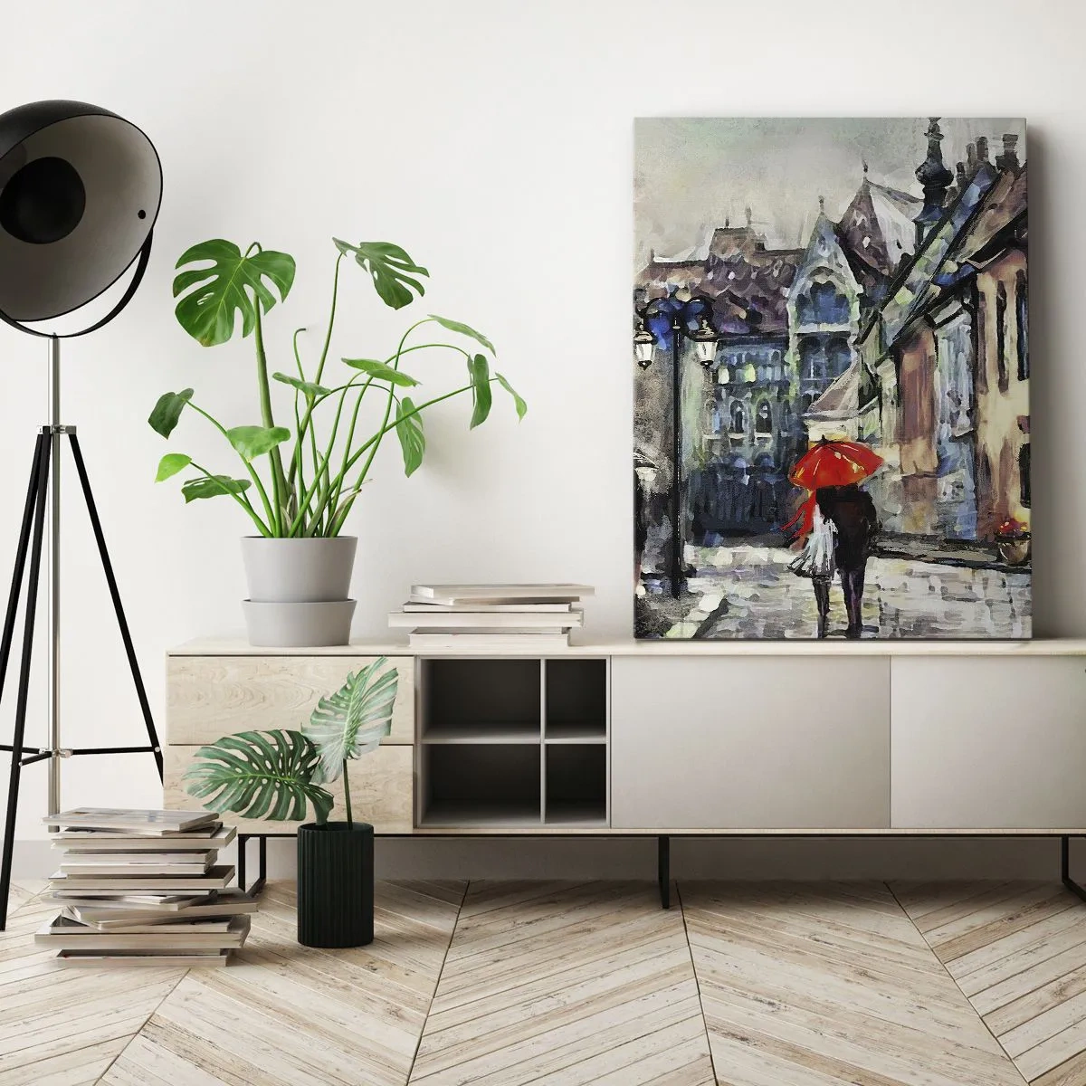 Canvas picture - Rain for Two - 50x70 cm
