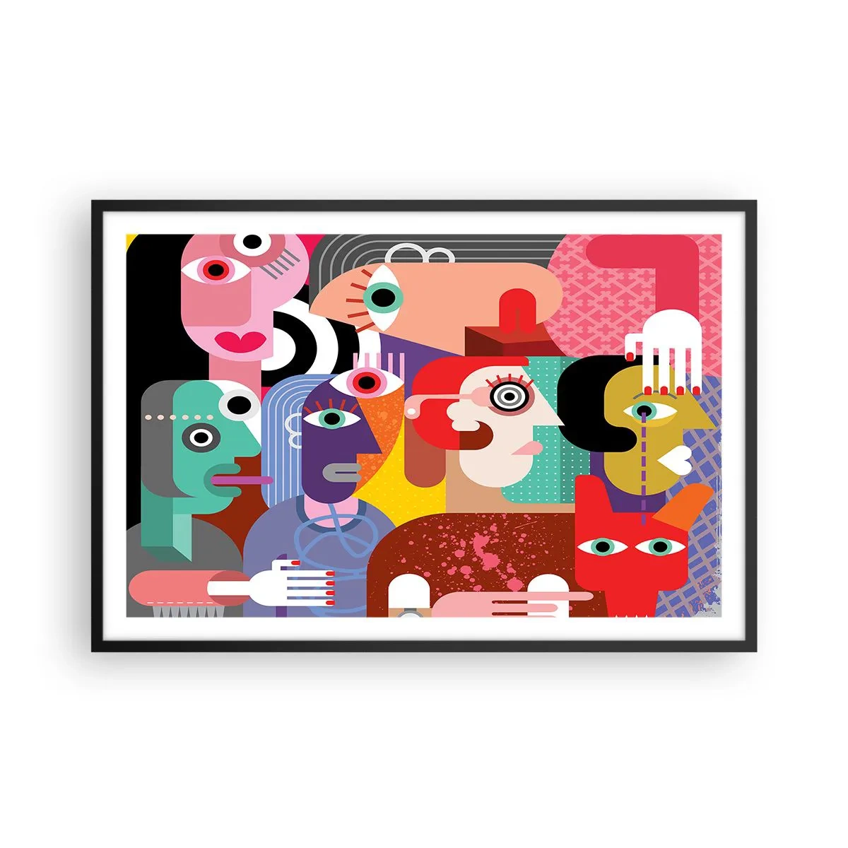 Poster in black frame - Picasso Sent Us - 91x61 cm