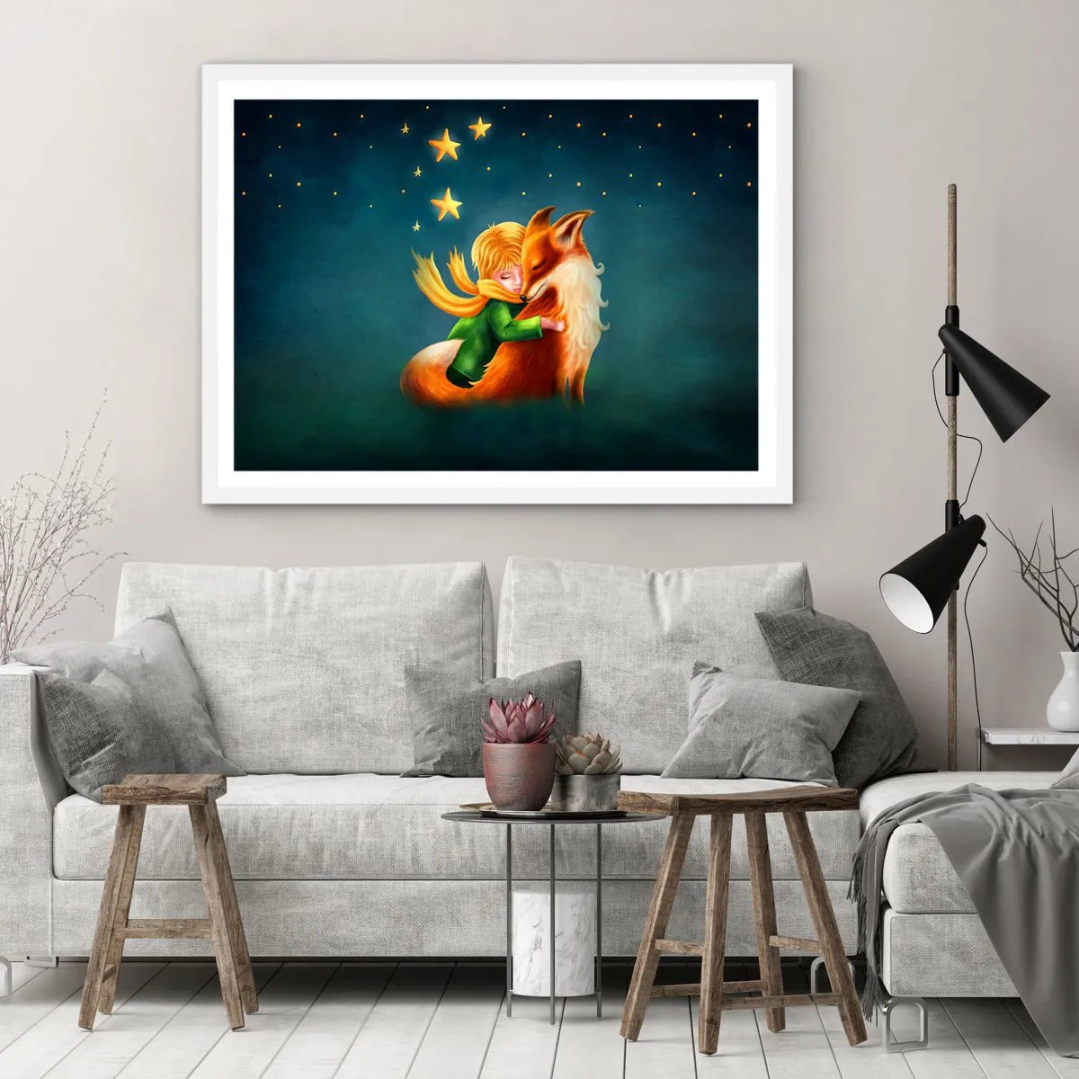 Poster in white frmae - Little Prince - 70x50 cm