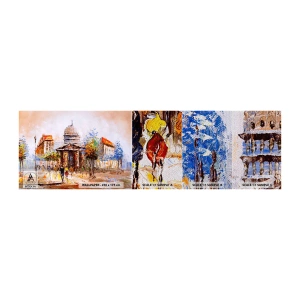 Photo Wallpaper Sample Premium Sand - Parisian Walk - Architecture, City, France - 100x30 cm