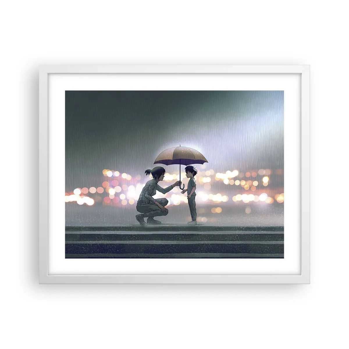 Poster in white frmae - And Everything Is All Right - 50x40 cm