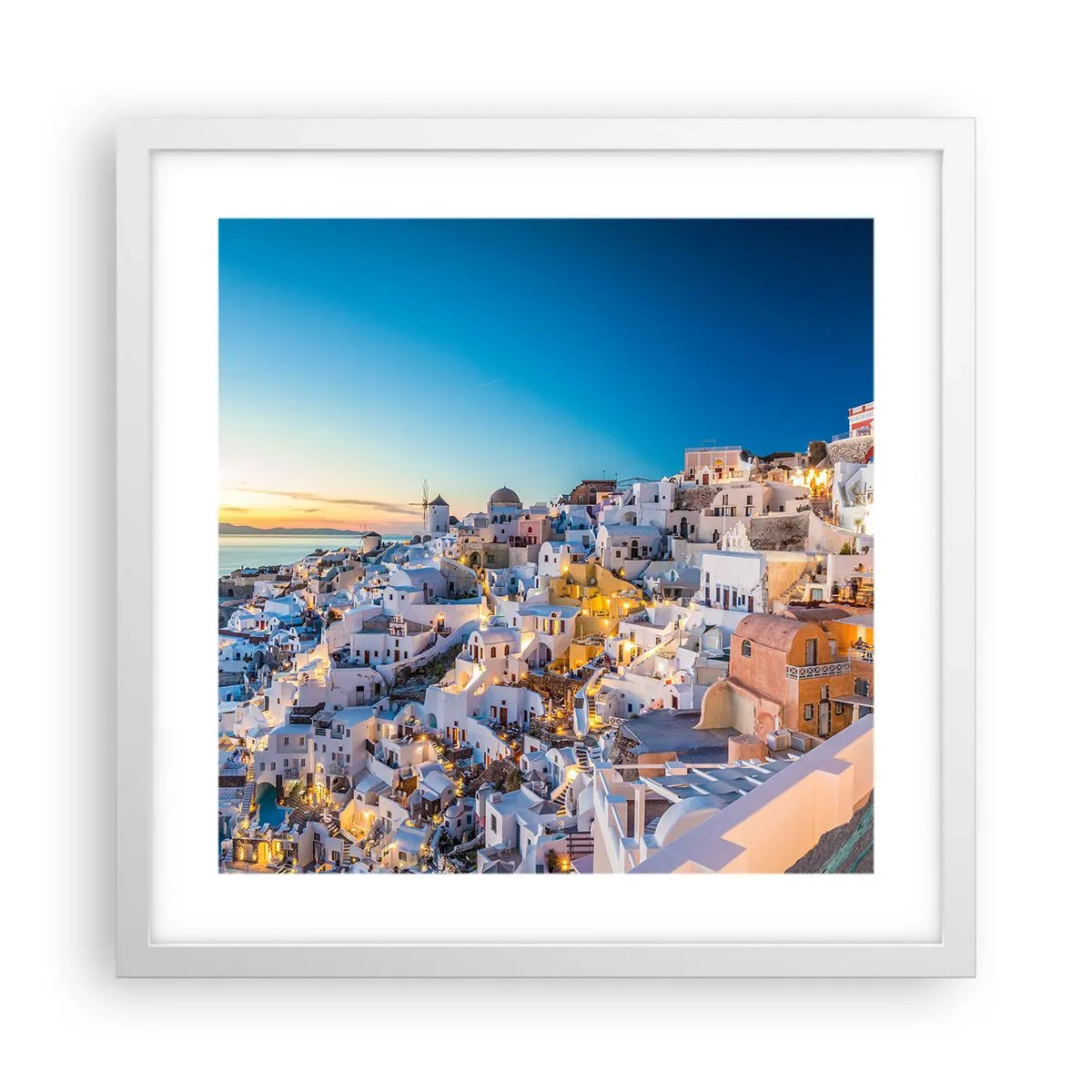 Poster in white frmae - Essence of Greekness - 40x40 cm