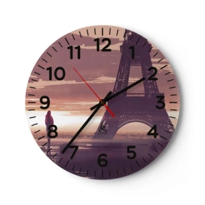 Wall clock - Clock on glass - Only Them Two - 40x40 cm