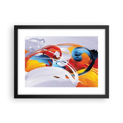Poster in black frame - Dance of Elements - 40x30 cm