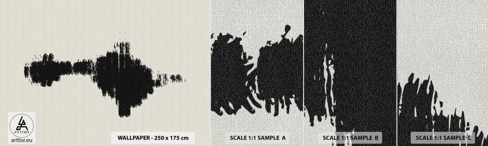 Photo Wallpaper Sample Premium Canvas - Vibrations of Imagination - Contemporary, Abstraction, Scandinavian - 100x30 cm