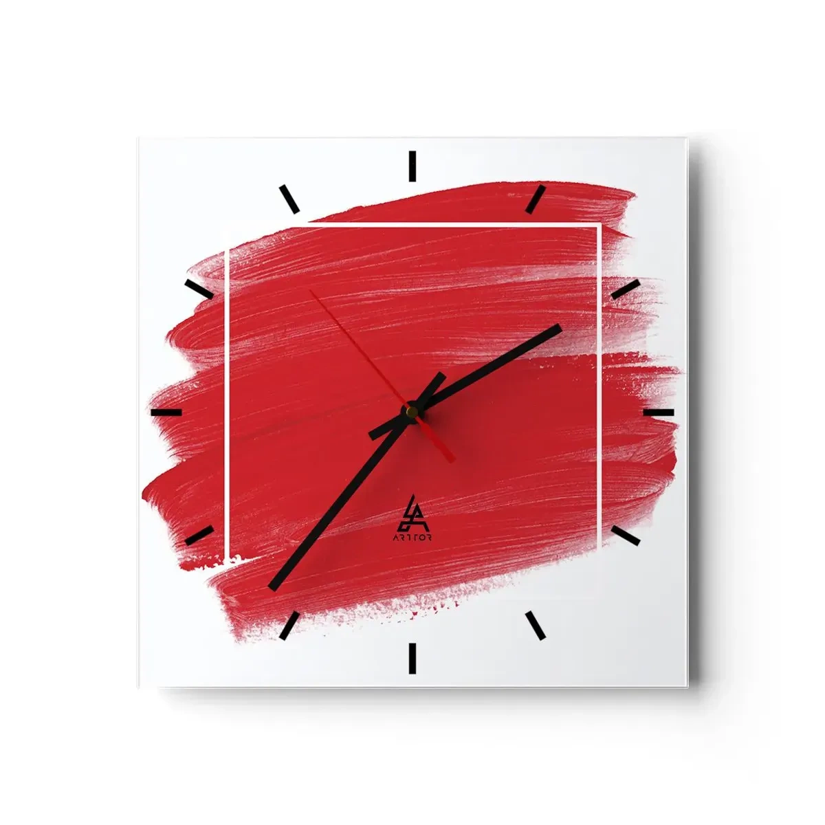 Wall clock - Clock on glass - Without a Frame - 40x40 cm