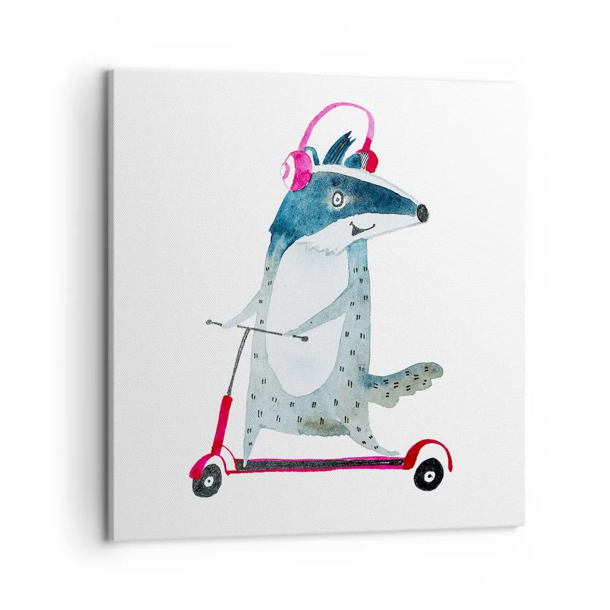 Canvas picture - Joys of a Badger - 50x50 cm