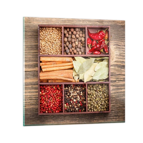 Glass picture - Order of Shapes, Bunch of Aromas - 70x70 cm