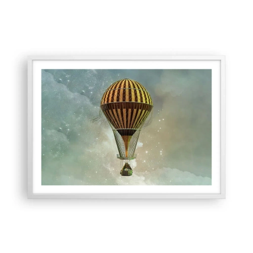 Poster in white frmae - Pioneer Flight - 70x50 cm