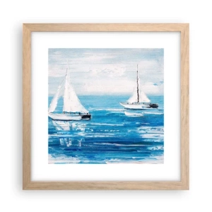 Poster in light oak frame - With a Friend by the Side - 30x30 cm