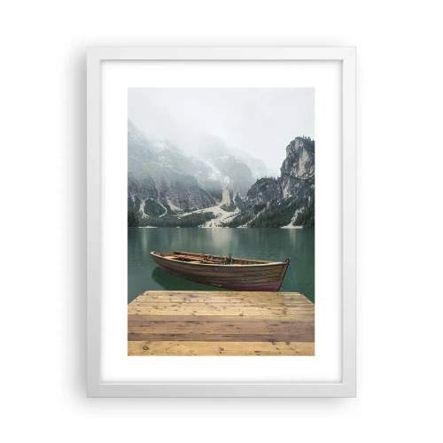 Poster in white frmae - Boat Found Solitude - 30x40 cm