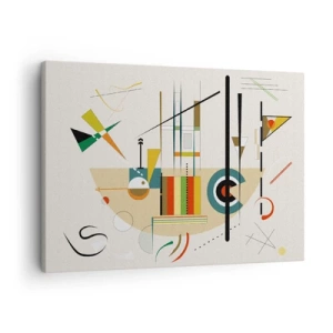 Canvas picture - Colorful abstraction with geometric shapes - 70x50cm - And the World Laughs - Modern wall decoration for the living room and bedroom ARTTOR