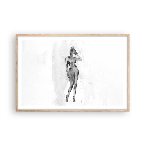 Poster in light oak frame - Study of Ideal of Feminity - 91x61 cm