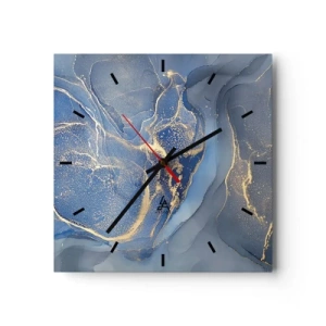 Wall clock - Clock on glass - Gold Dust - 30x30 cm