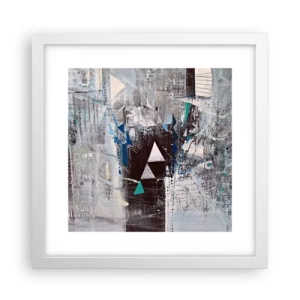 Poster in white frmae - Superior Order of Triangles - 30x30 cm