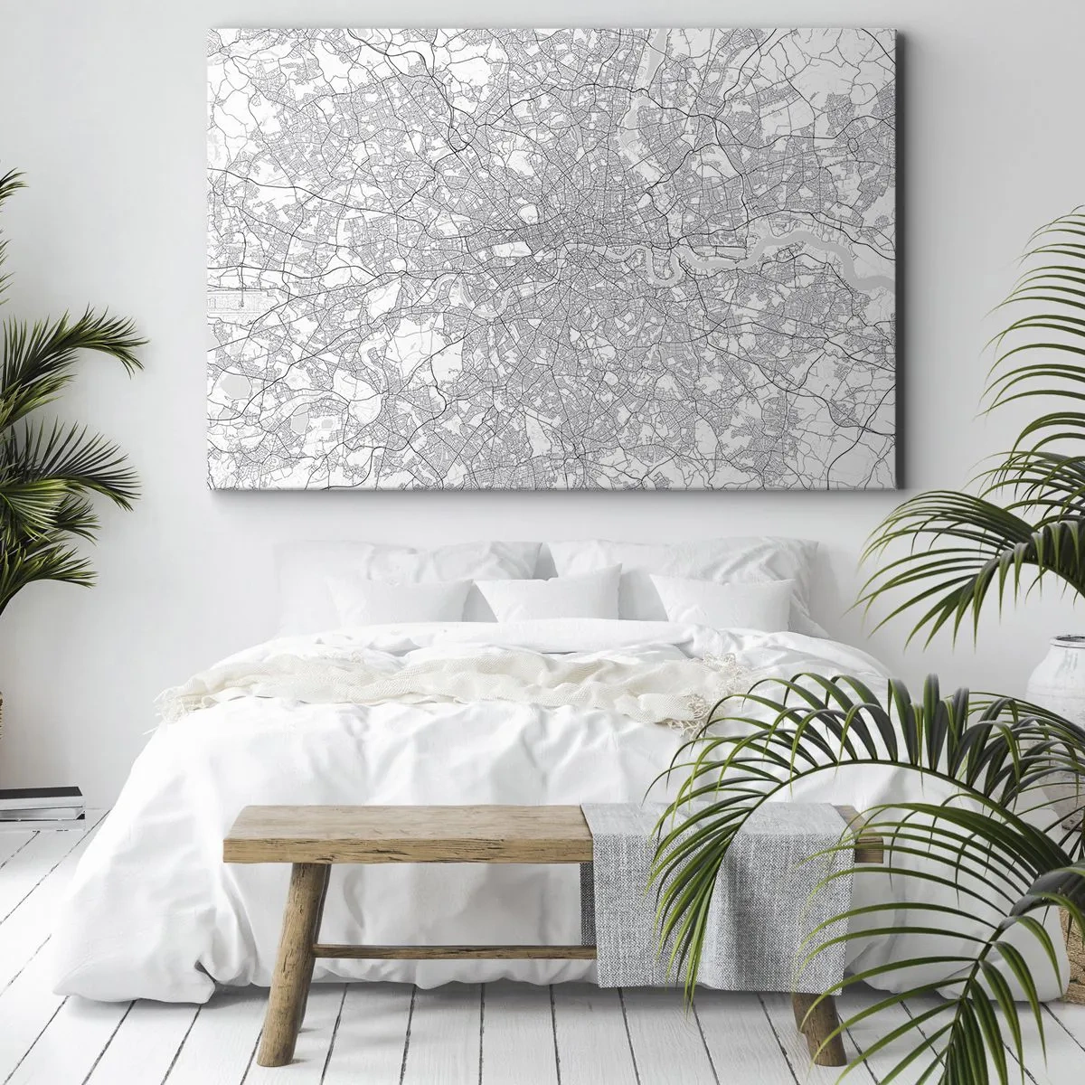 Canvas picture - Map of London Maze - 120x80 cm