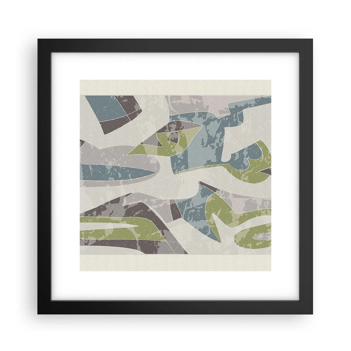 Poster in black frame - Composition with Window Pane - 30x30 cm