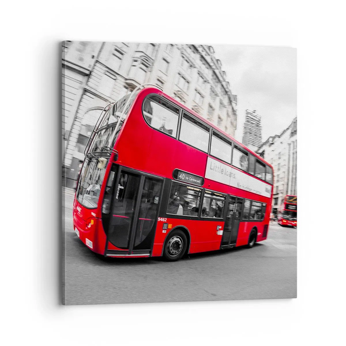 Canvas picture - Traditional London -By Bus - 70x70 cm