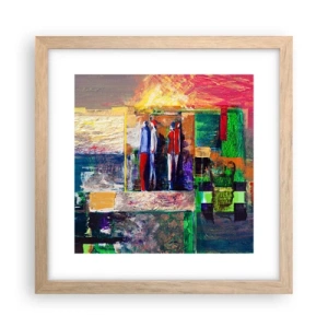 Poster in light oak frame - Relations and Emotions - 30x30 cm