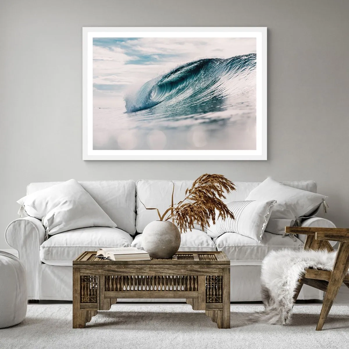 Poster in white frmae - Water Summit - 60x60 cm