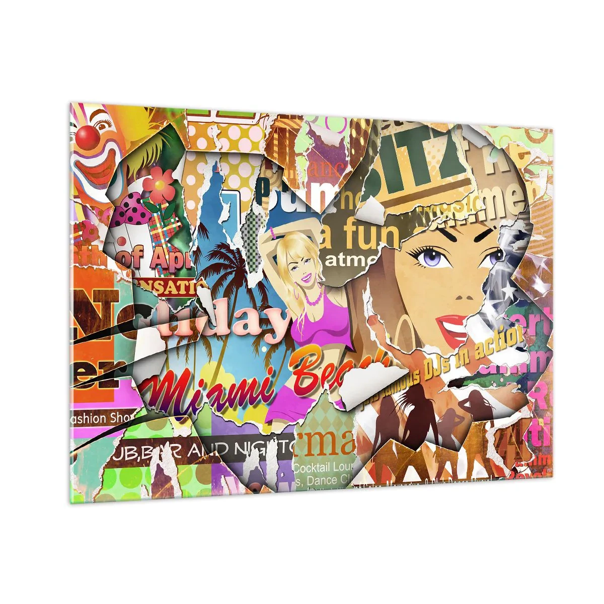 Glass picture - Holiday Flashbacks - 100x70 cm