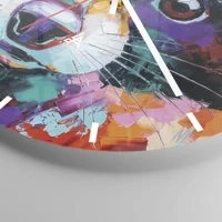 Clock face with lines