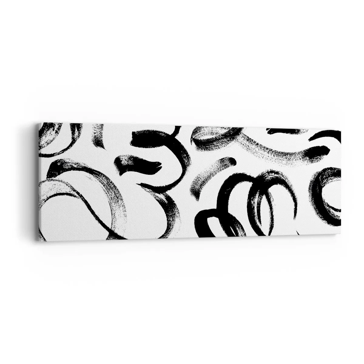 Canvas picture - Black on White - 90x30 cm