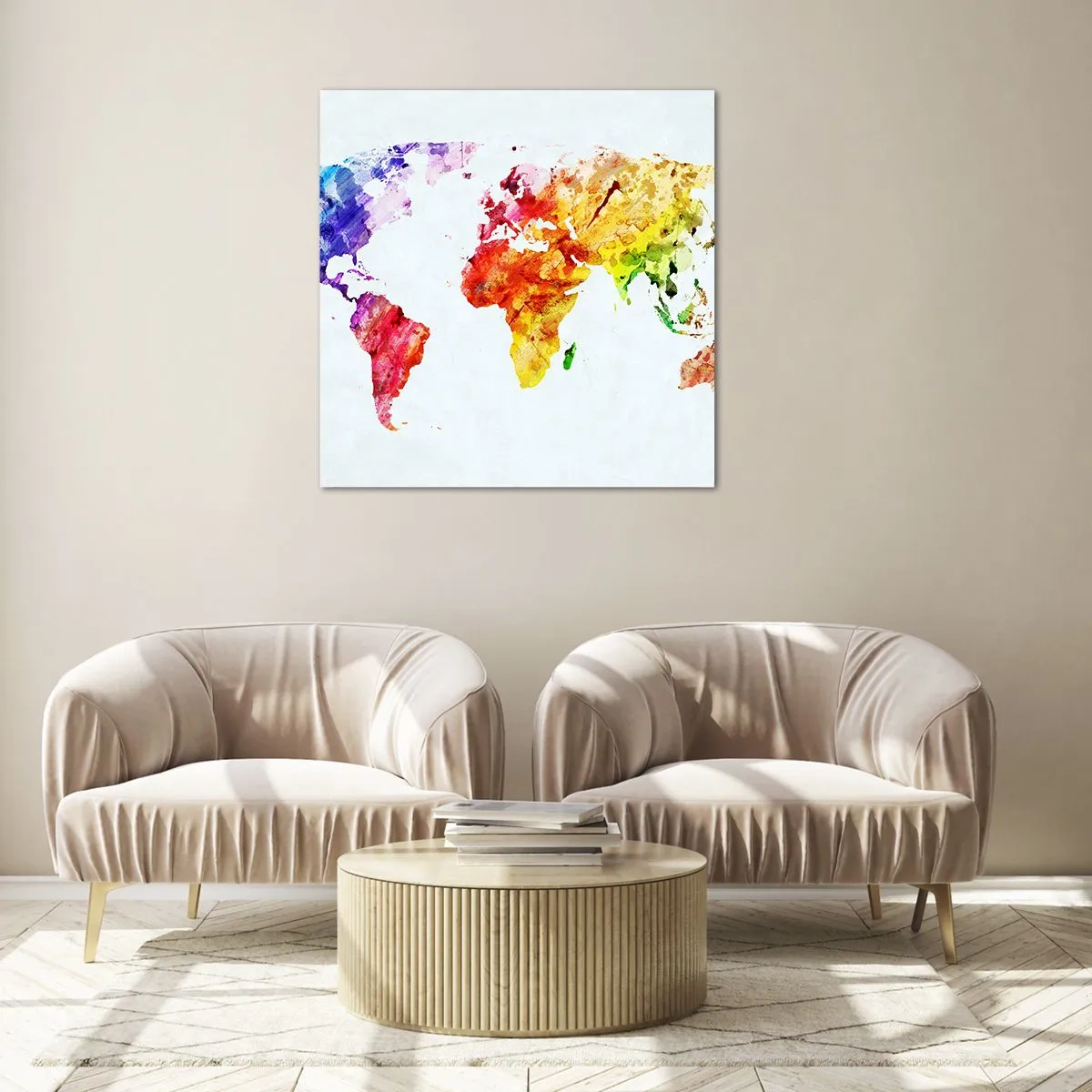 Glass picture - All Colours of Light - 30x30 cm