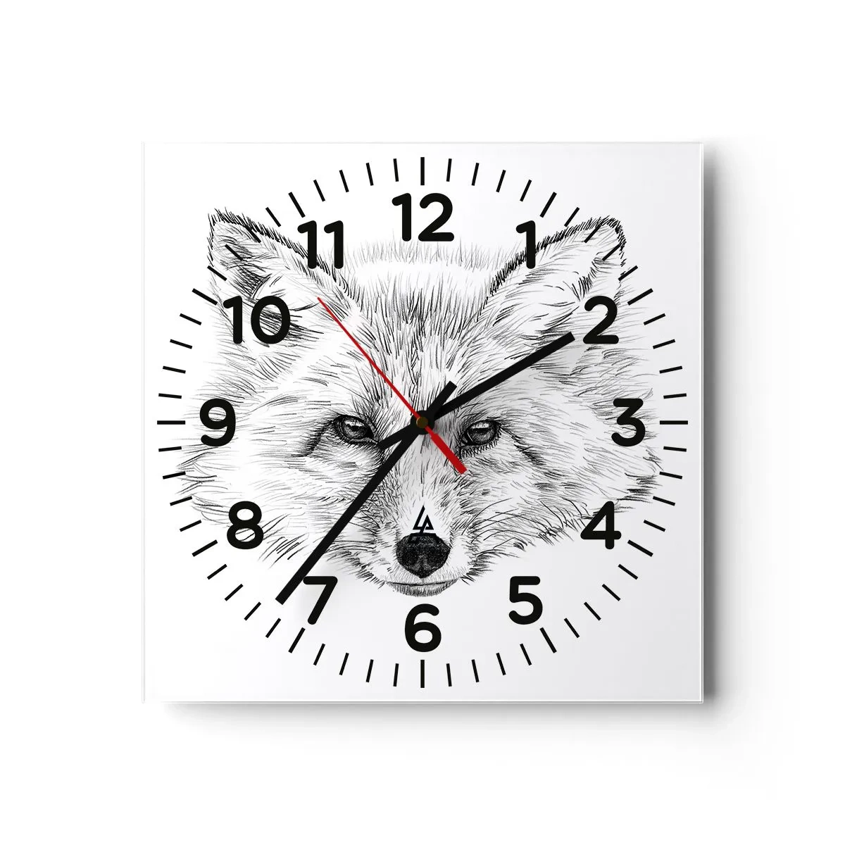 Wall clock - Clock on glass - Foxy Look - 40x40 cm