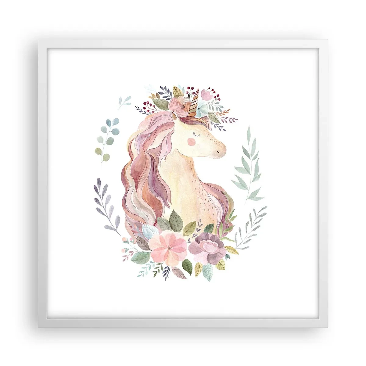 Poster in white frmae - Invitation to the Fairytale World - 50x50 cm