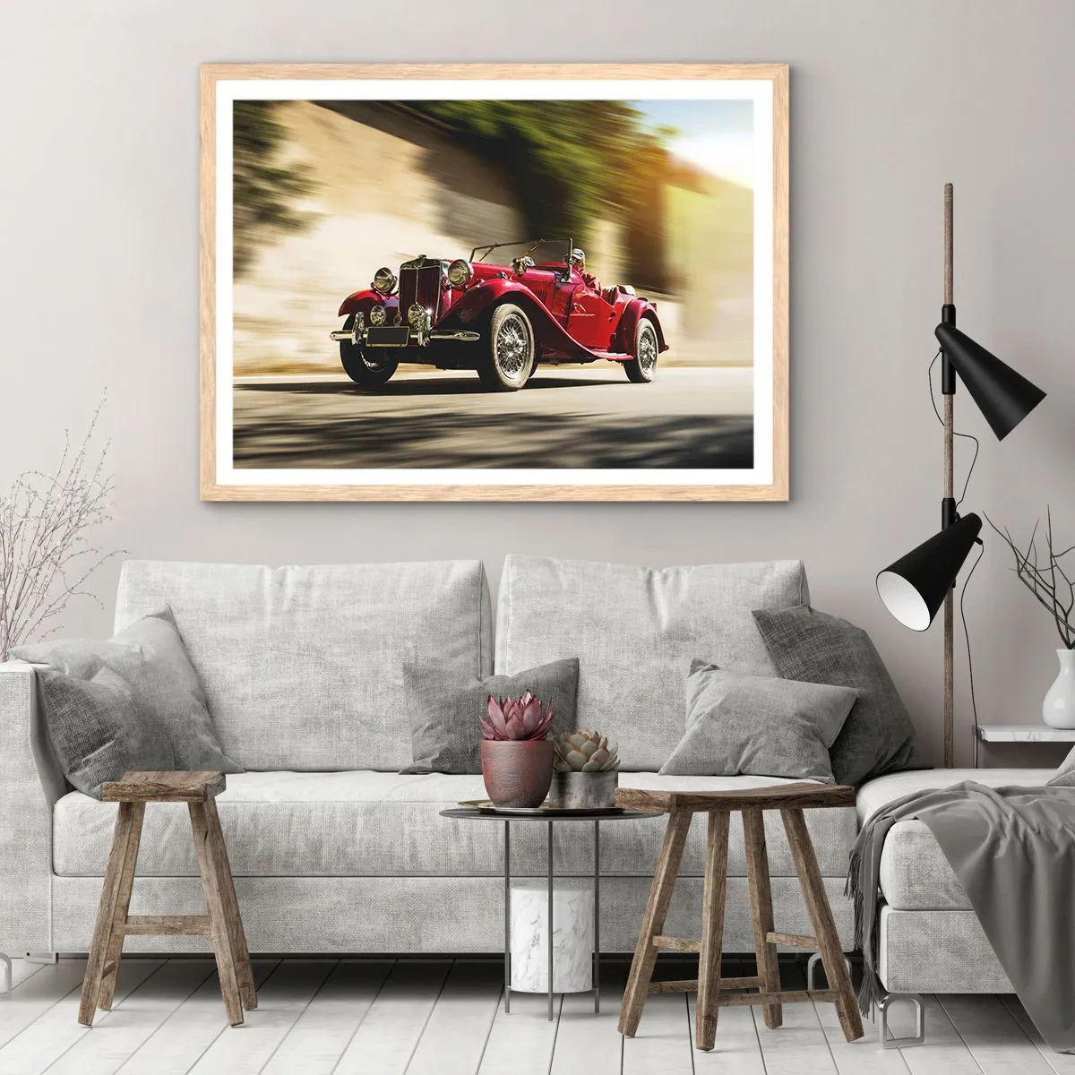 Poster in light oak frame - More Beautiful than Nike of Samothrace - 70x50 cm