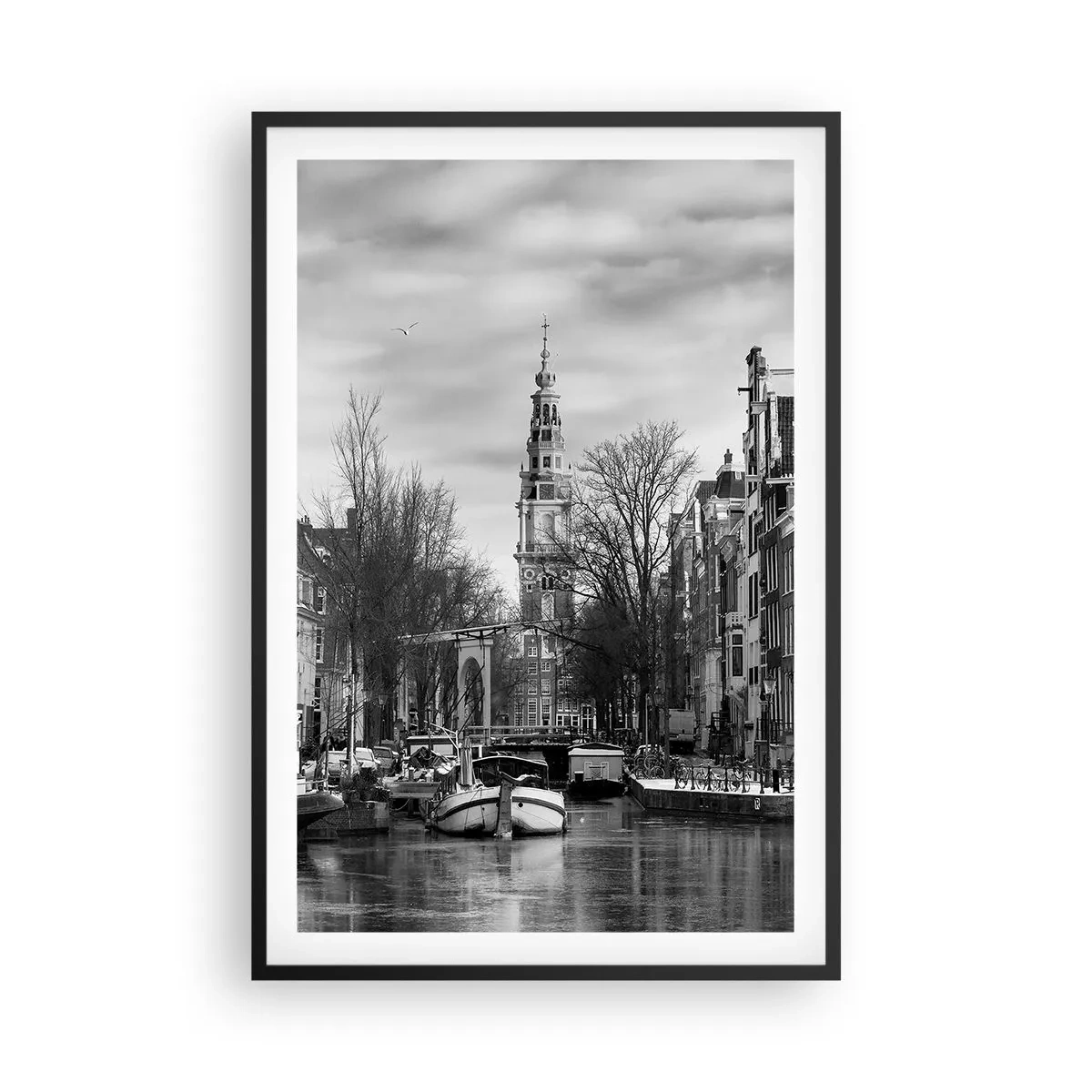 Poster in black frame - Amsterdam Atmosphere - 61x91 cm