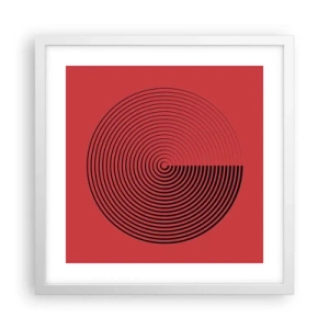 Poster in white frmae - Circular Movement - 40x40 cm