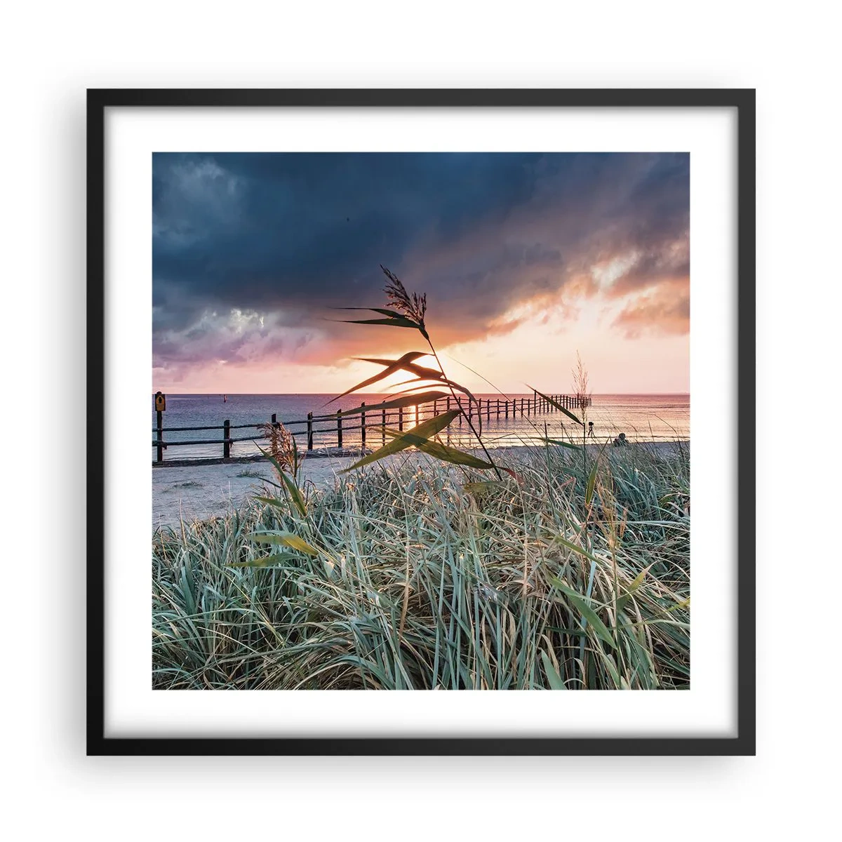 Poster in black frame - Not Gone with the Wind - 50x50 cm