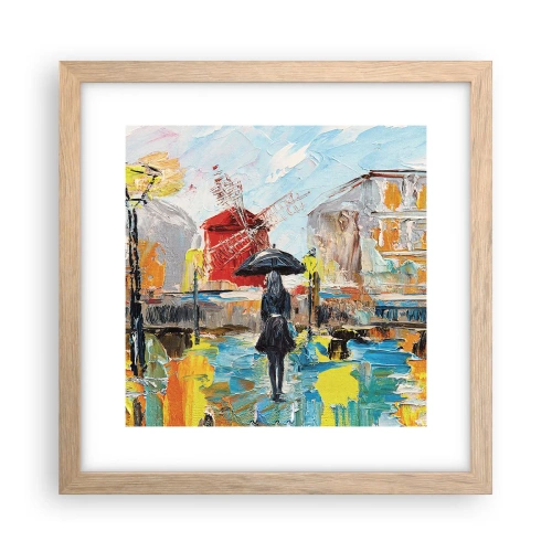 Poster in light oak frame - Parisian Legends - 30x30 cm