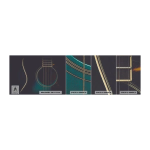 Photo Wallpaper Sample Premium Sand - A Moment Before It Sounds - Guitar, Music, Strings - 100x30 cm