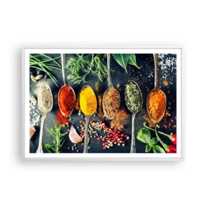 Poster in white frmae - Culinary Magic - 100x70 cm