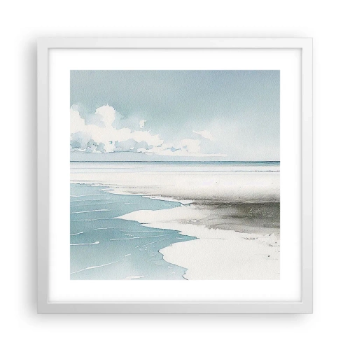 Poster in white frmae - Gentle Tide - 40x40 cm