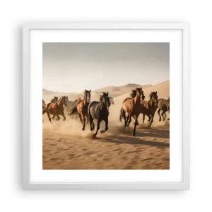 Poster in white frmae - Free as a Wind - 40x40 cm