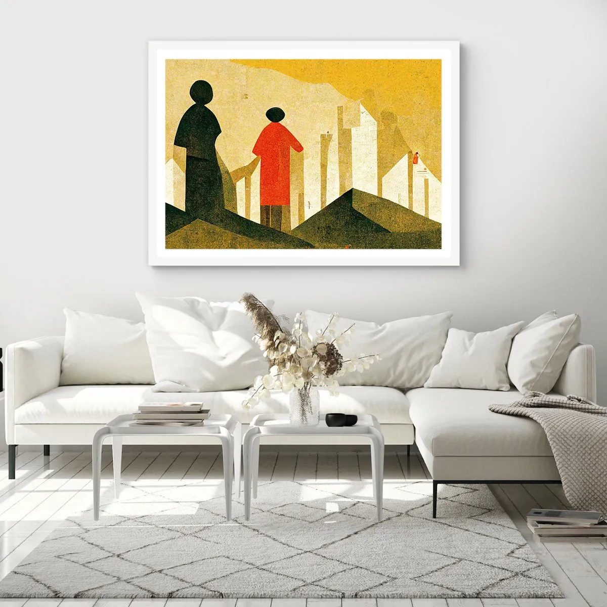 Poster in white frmae - Still a Long Way - 91x61 cm