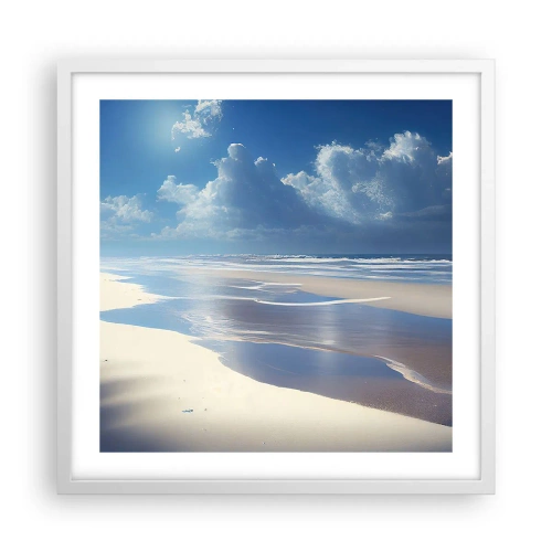 Poster in white frmae - Paradise Holiday - 50x50 cm