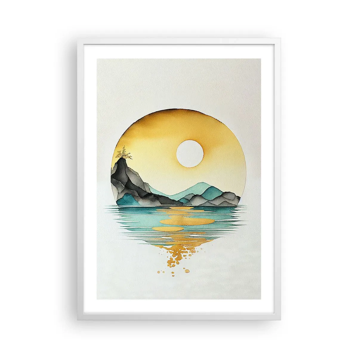 Poster in white frmae - In the Circle of Beauty - 50x70 cm