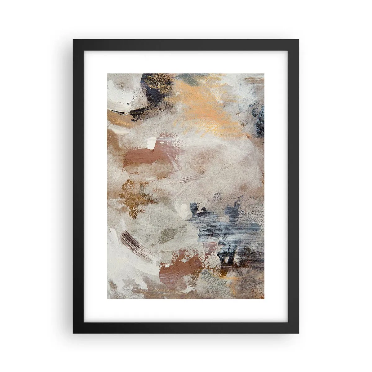 Poster in black frame - Foggy Abstract - 30x40 cm