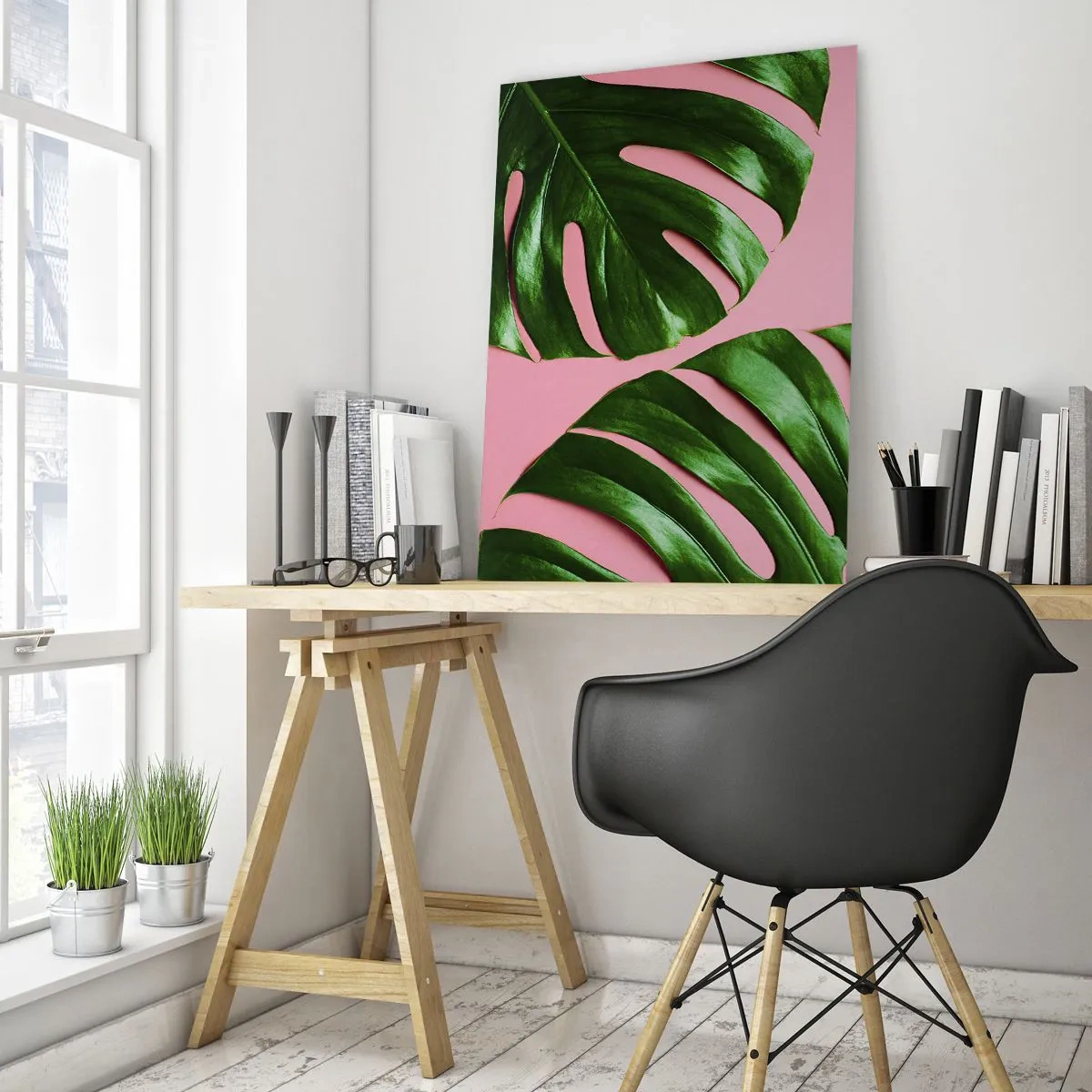 Glass picture - Green Rendezvous - 80x120 cm