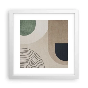 Poster in white frmae - Gentleness of an Oval - 30x30 cm