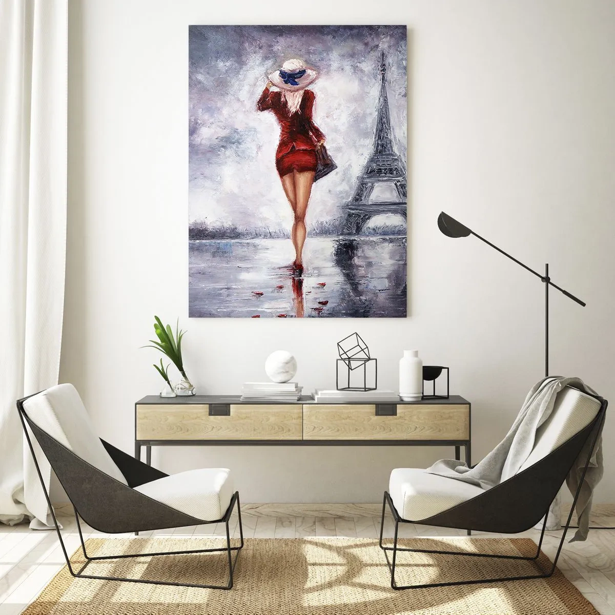 Glass picture - Parisian Symbols - 50x70 cm