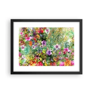 Poster in black frame - Lost in the Flowers - 40x30 cm