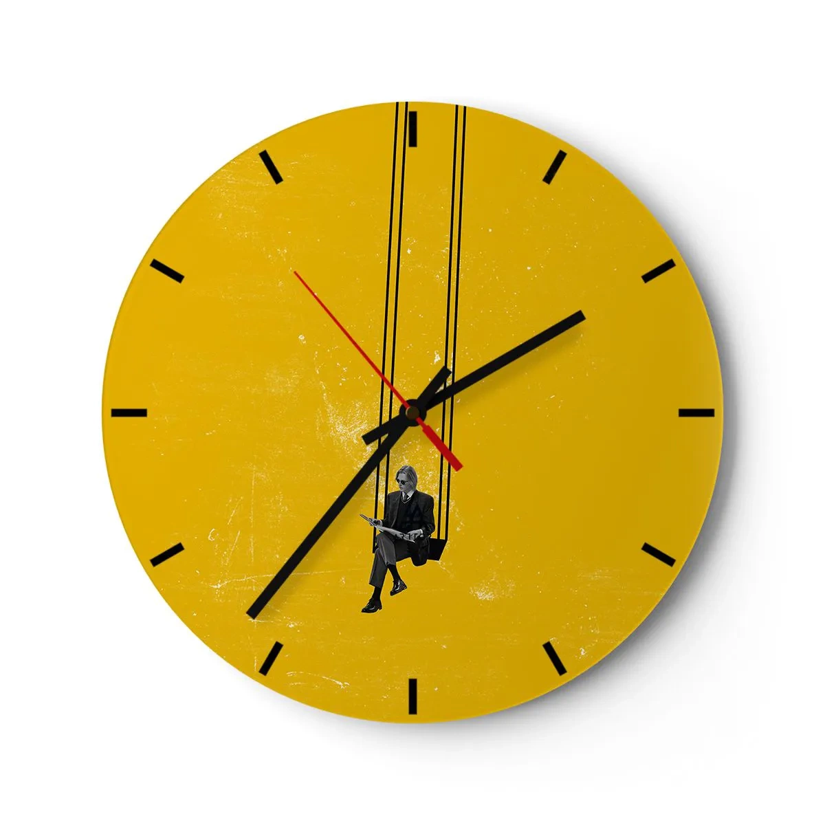 Wall clock - Clock on glass - Day as a Any Other - 40x40 cm
