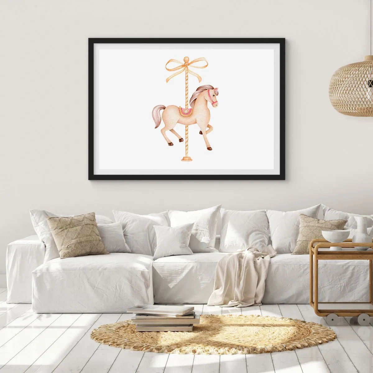 Poster in black frame - Graceful Trot - 50x40 cm