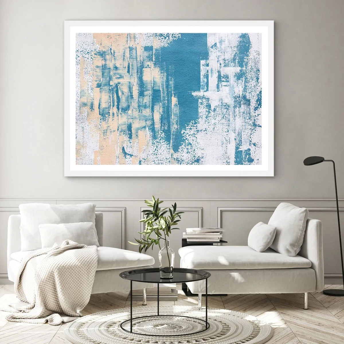 Poster in white frmae - Through an Icicle - 50x40 cm